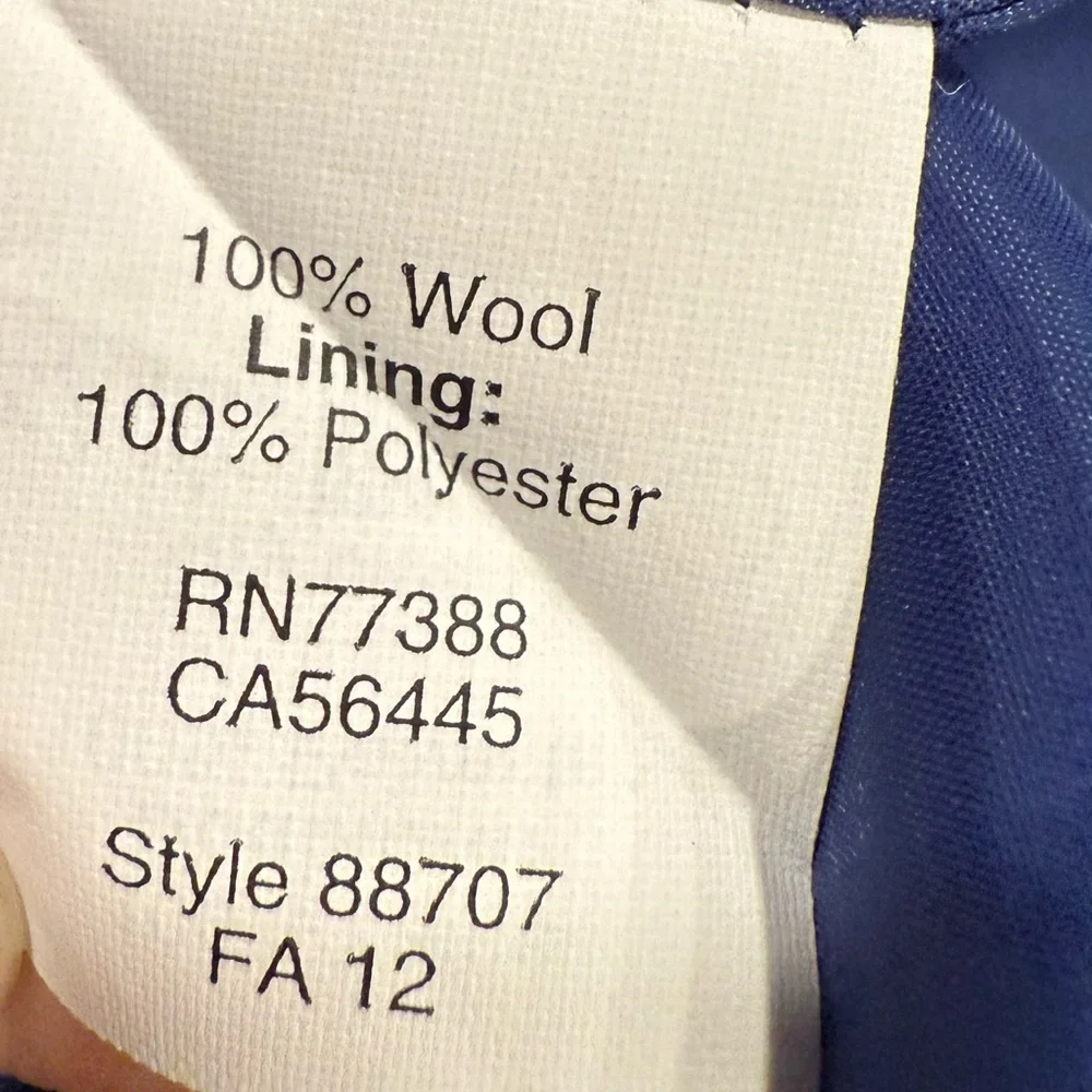 J. Crew Cobalt Blue 100% Wool Midi Pencil Skirt Office Business Sophistication - Picture 9 of 11